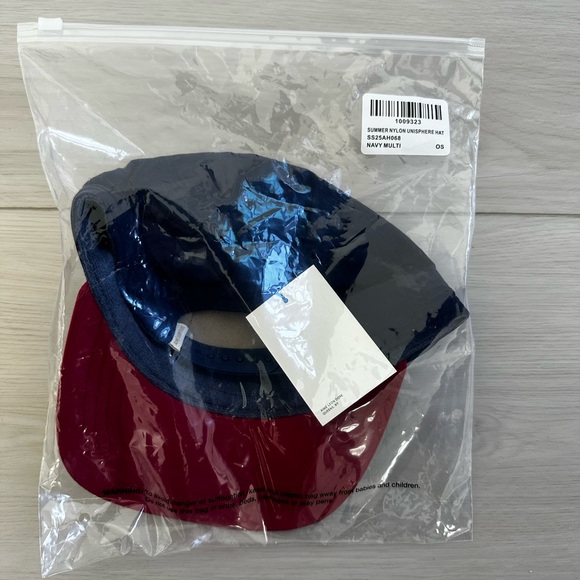 NEW AIME LEON DORE unisphere nylon 5 panel hat cap red navy - Picture 9 of 10